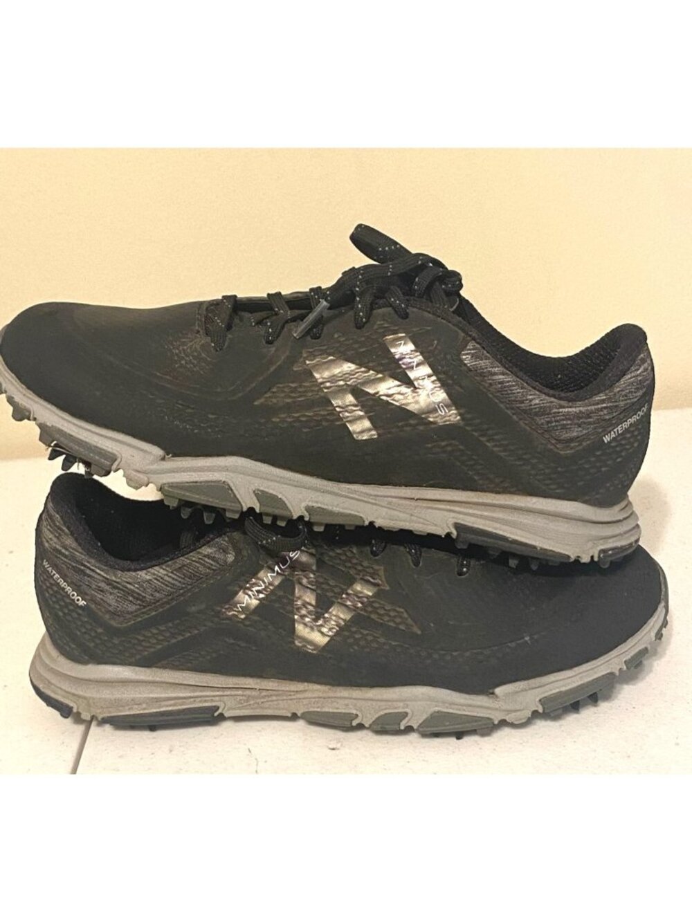 Men's New Balance Black/Gray Minimus Tour Golf Shoes Size 7.5 2E Wide